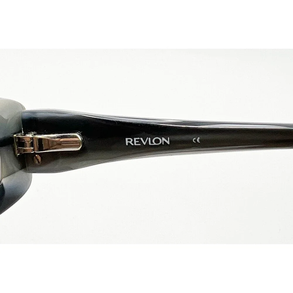 Revlon Eyeglasses Womens Black Rhinestone Accents Rectangular Frames 50-16-135